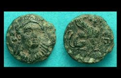 Troas, Gergis, Sibyl with Sphinx reverse!
